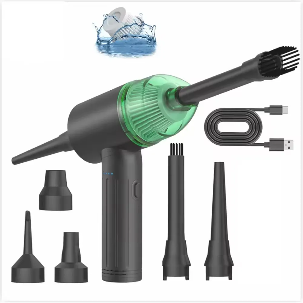 Aspirador y soplador 2 en 1 completo con cable de carga y accesorios incluidos