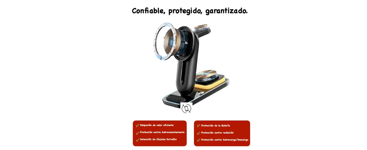 Detalles de diseño, soporte y disco de carga